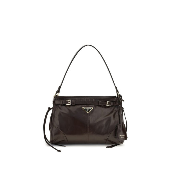 Prada 100% Calf Leather Bos Taurus shoulder bag in brown