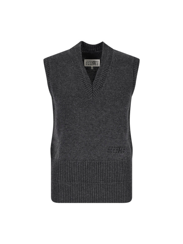 MM6 Maison Margiela 80% Wool sweater vest in gray