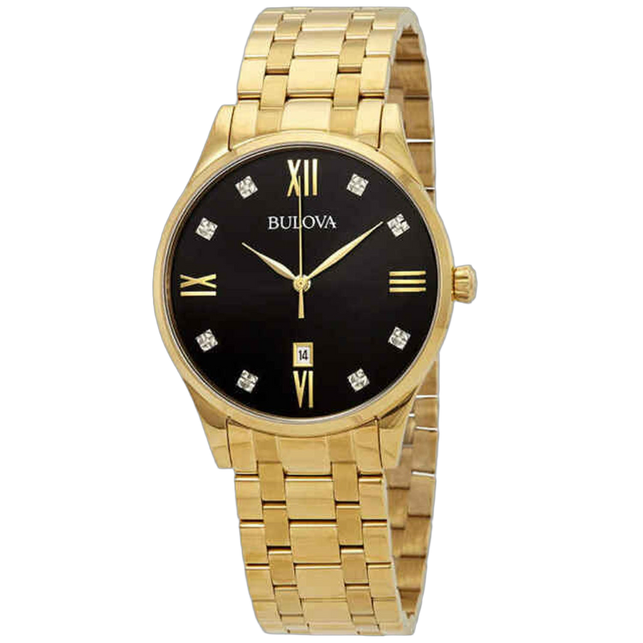 Bulova Stainless steel case and bracelet watch in gold