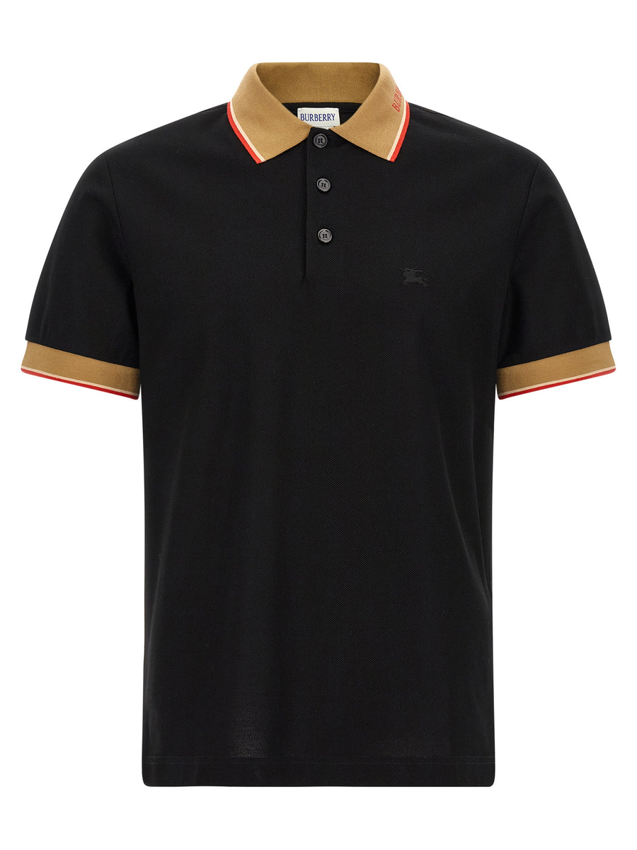Black Cotton Polo Shirt