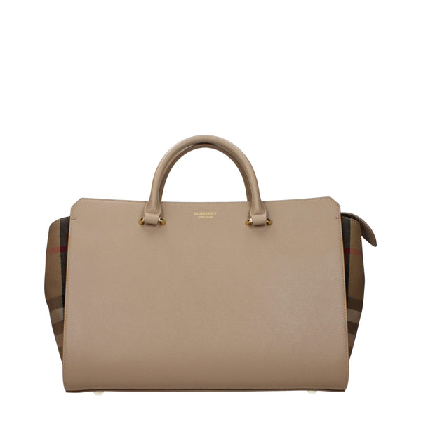 Burberry Leather top handle bag in beige