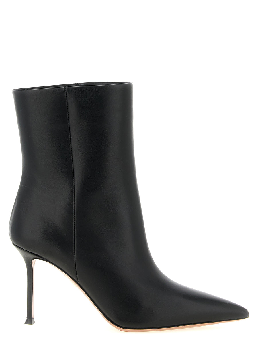 Black Calfskin Ankle Boots