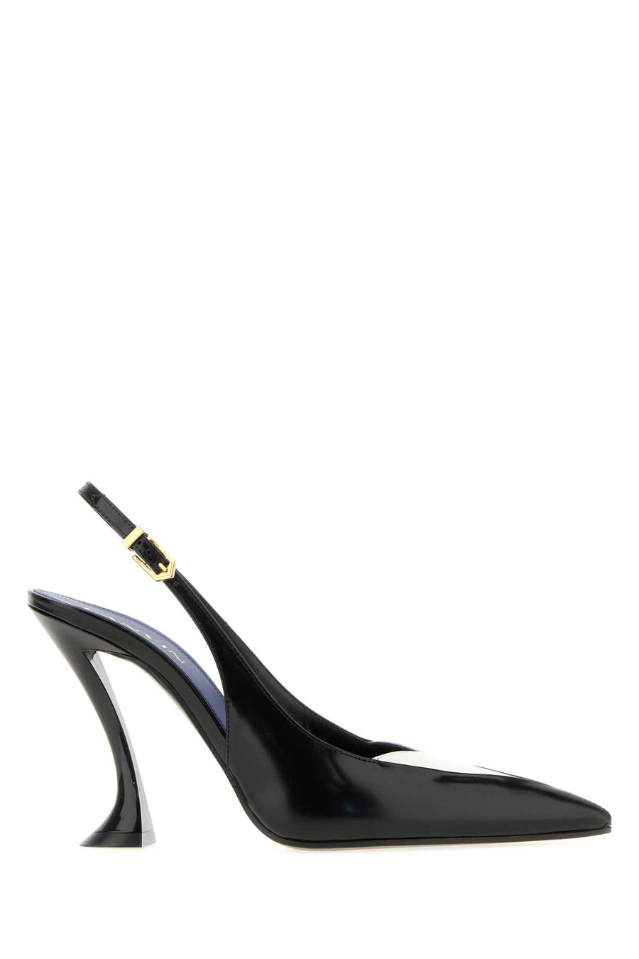 Lanvin Aperta Exterior: 100% Calf; Interior: 100% Calf; Sole: Leather pump in black