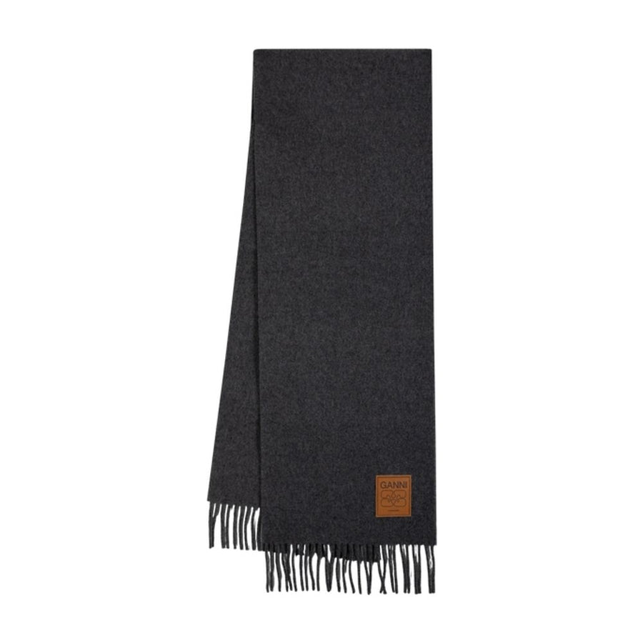Ganni Wool scarf in gray