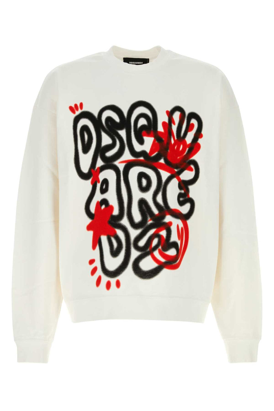 Dsquared2 Hoodie 100% Cotton sweatshirt in white