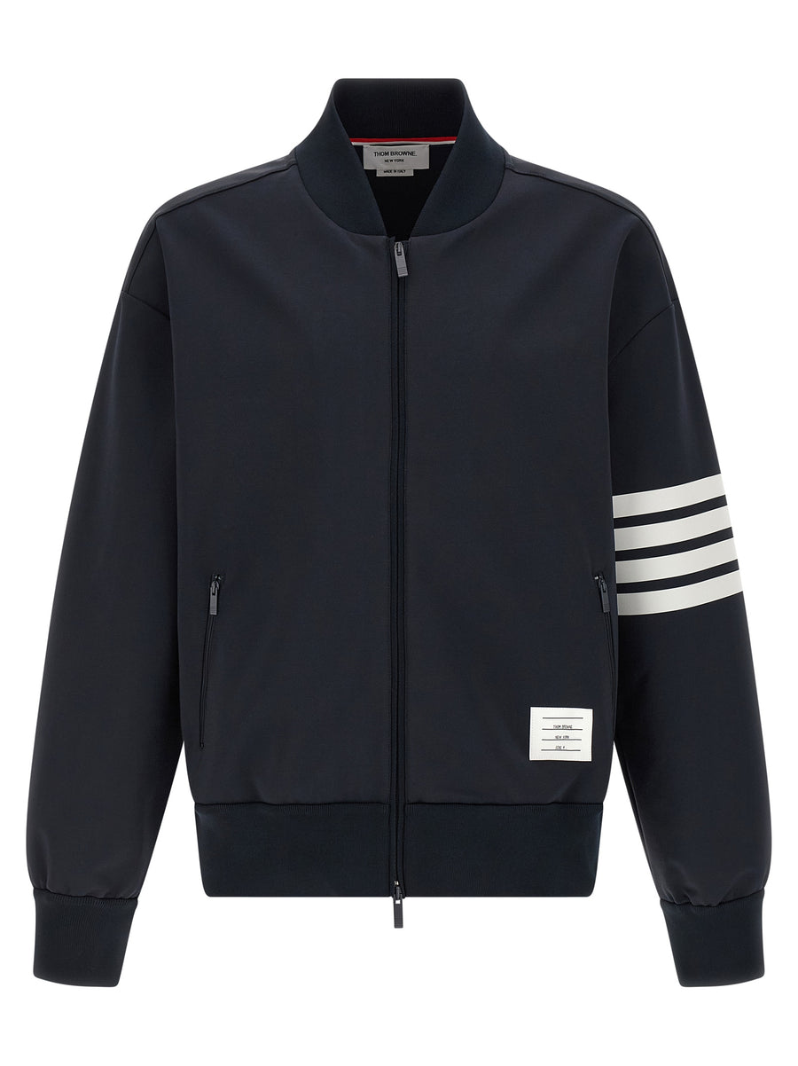 Thom Browne 73% viscose bomber jacket in navy