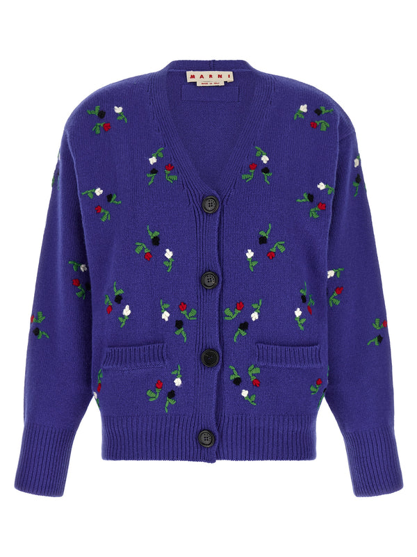 Marni 90% Virgin Wool cardigan in blue