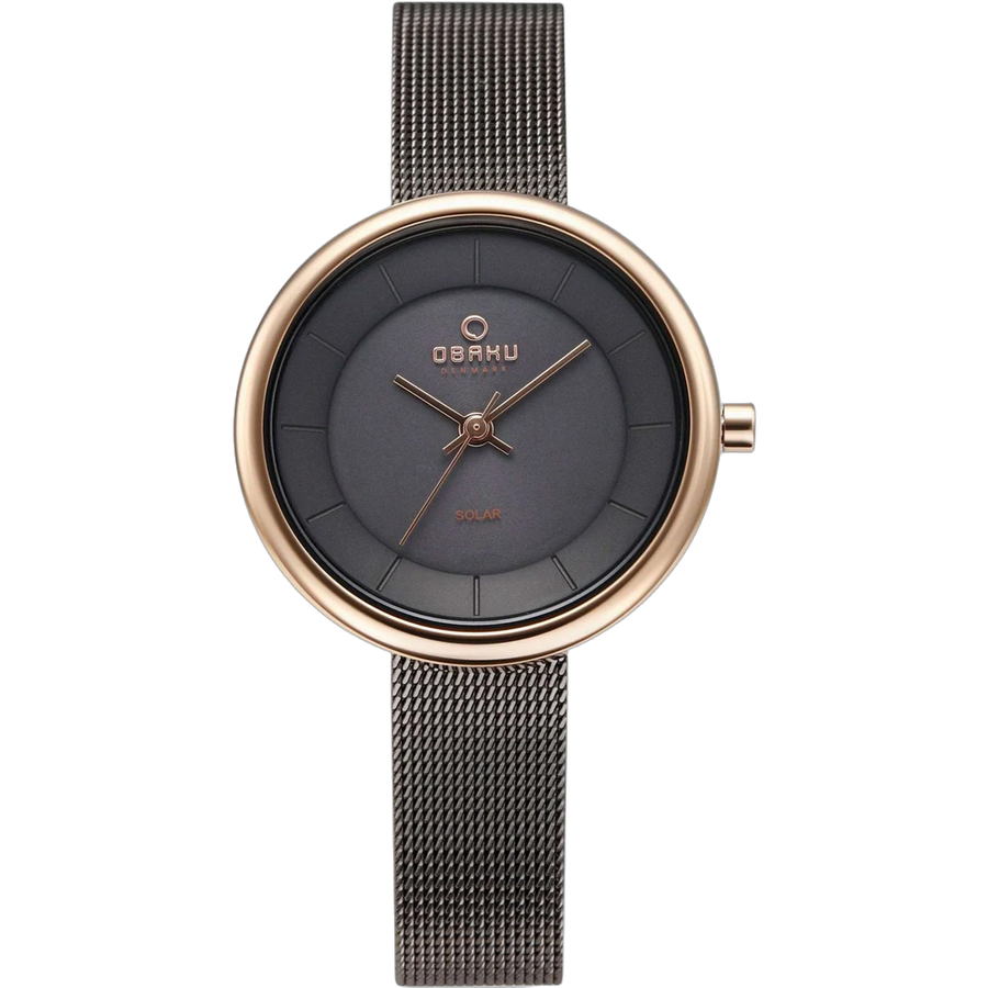 Obaku Stainless steel case watch in black