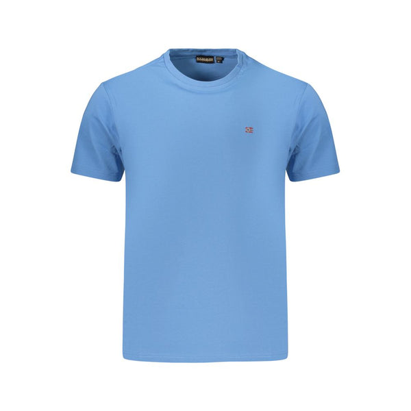 Azzurro Cotton Mens Tshirt Blue Clothing