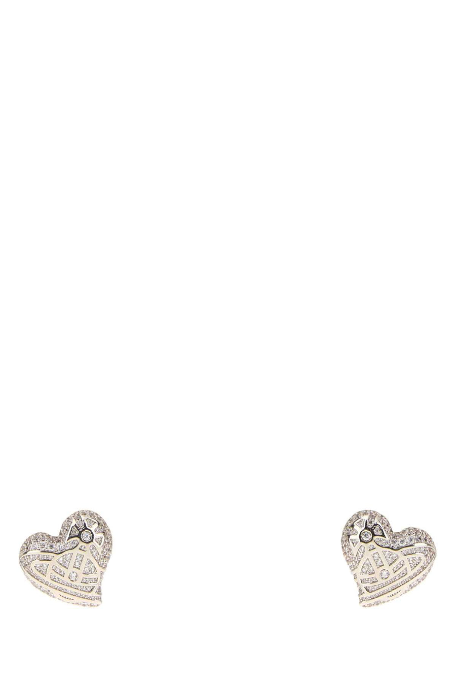 Aw26platinumwhitecz Brass Earrings