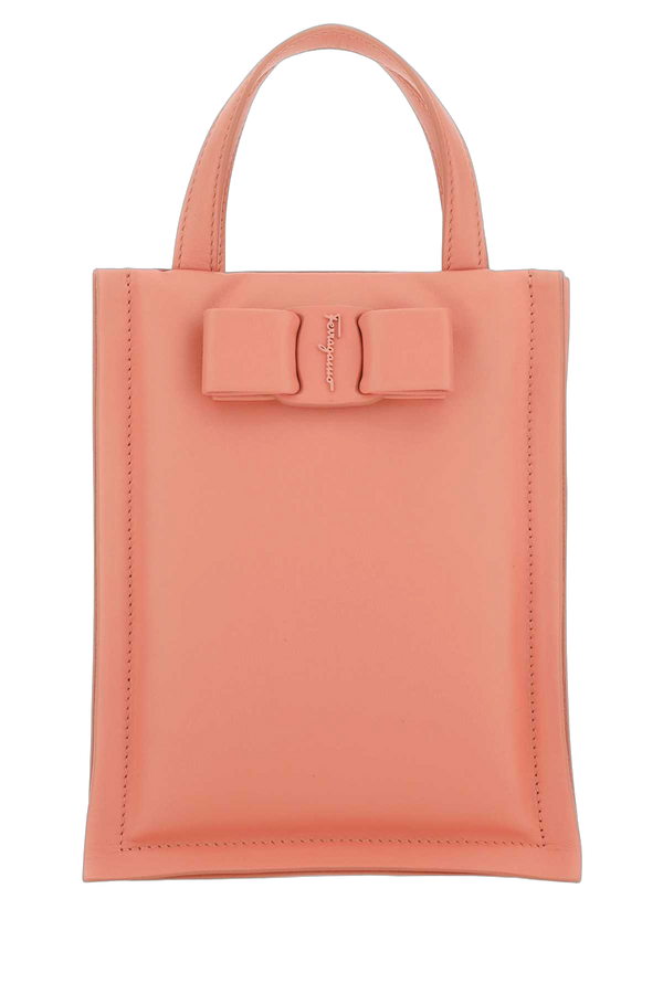 Ferragamo Corallo Exterior: 100% Nappa leather top handle bag in pink
