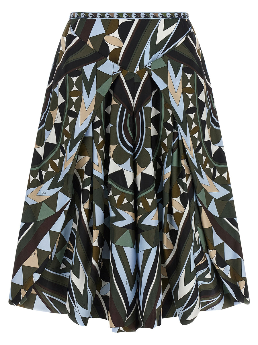 Emilio Pucci 100% Silk skirt in multicolor