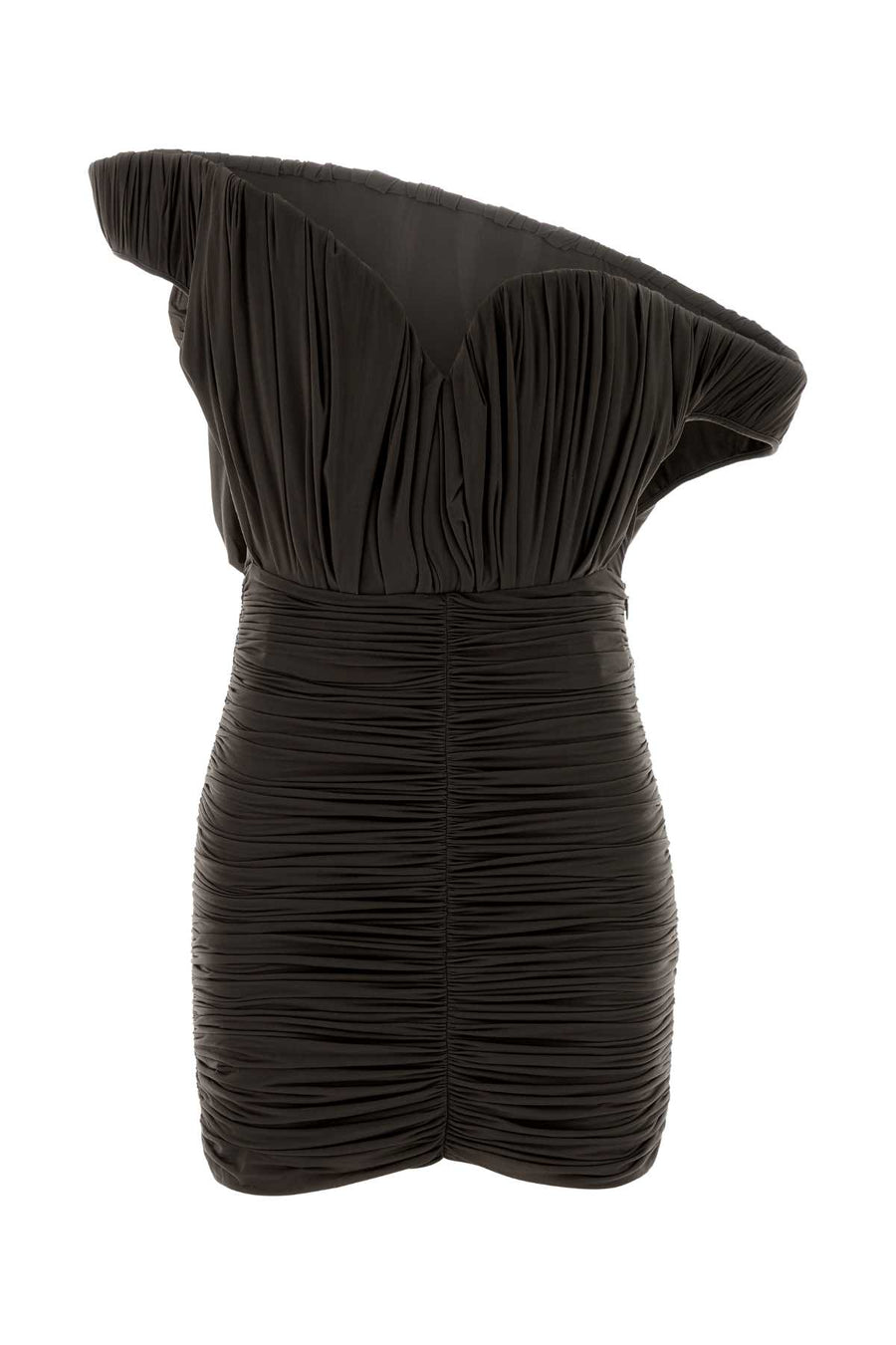 Magda Butrym 92% Cupro dress in brown