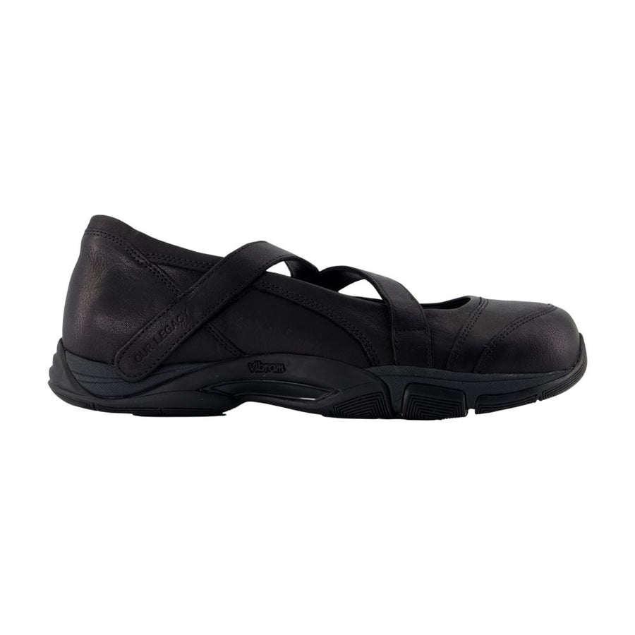 Our Legacy calfskin mary jane flat in black