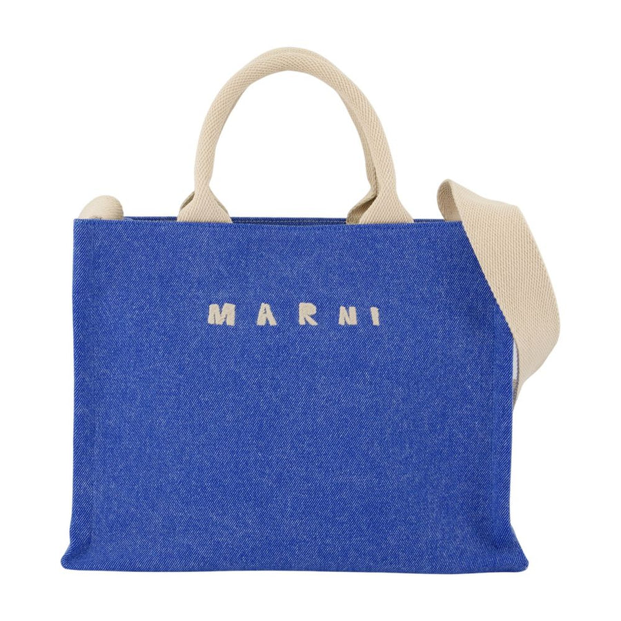 Marni cotton crossbody bag in blue