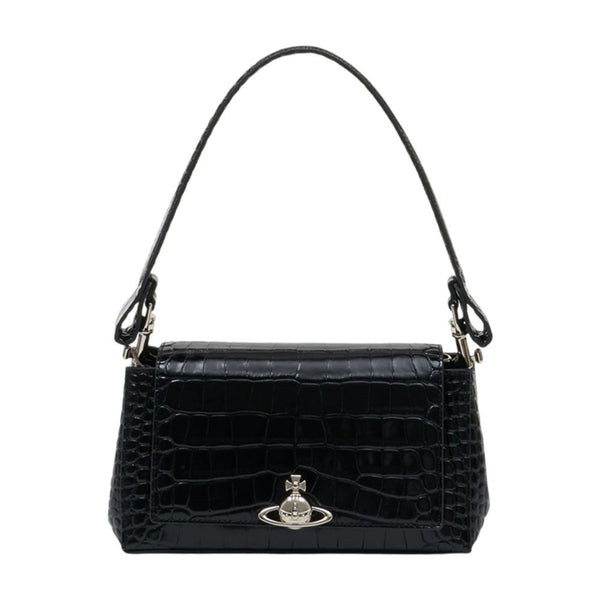 Vivienne Westwood Calfskin shoulder bag in black