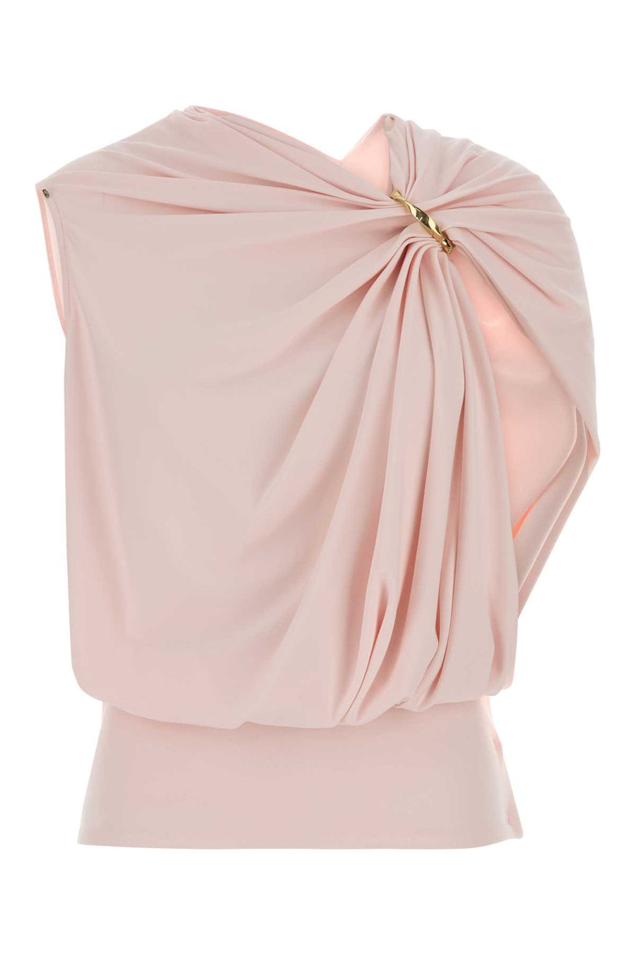 Pink Stretch Viscose Lacuna Top Cipria Exterior: Elastane Maglie