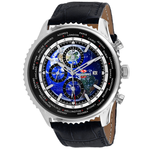 Seapro Stainless steel case watch in blue