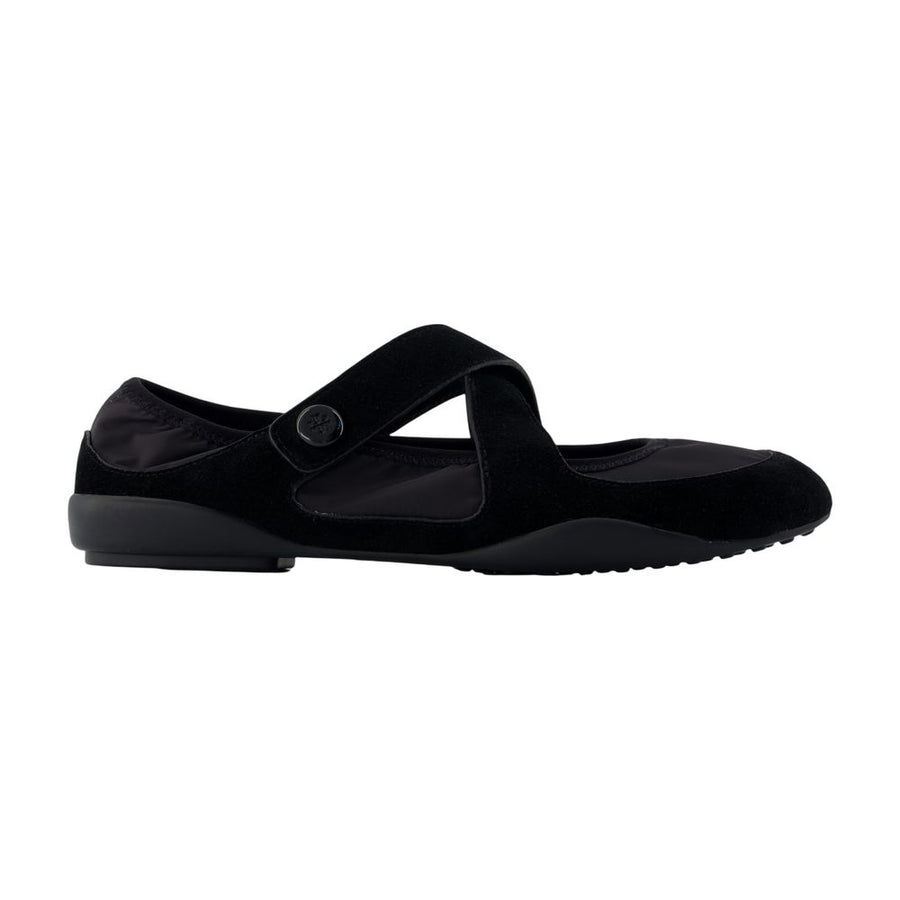 Tory Burch calfskin flat in black