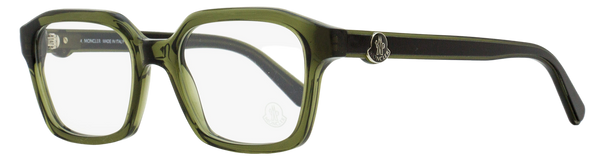 Moncler Rectangular Eyeglasses Ml5181 096 Green-Black 52mm Green/black Plastic (acetate)