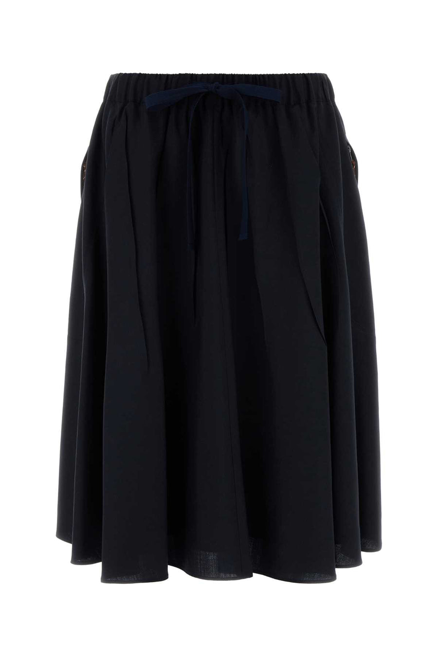 Dark Blue Wool Blend Skirt Bleu Gonne