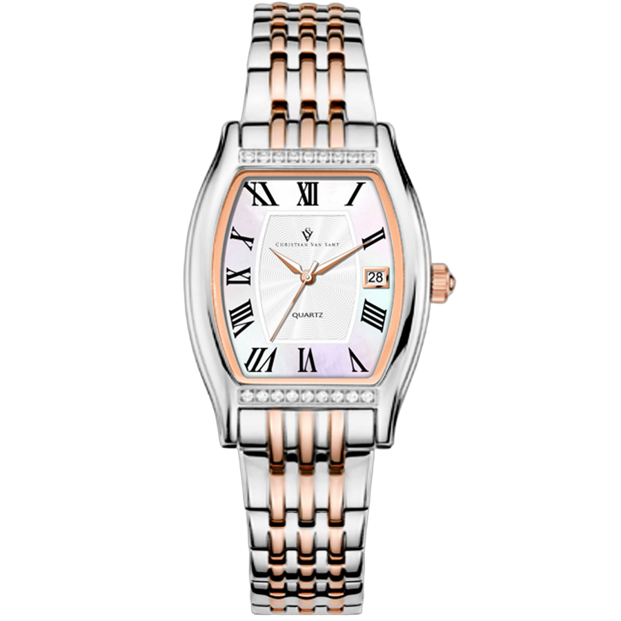 Christian Van Sant Stainless steel case watch in white