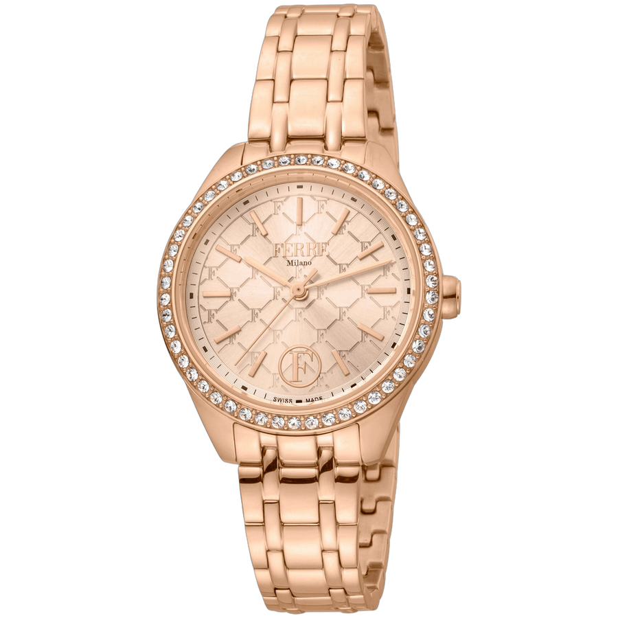 Ferre Milano Stainless steel case watch in rose gold