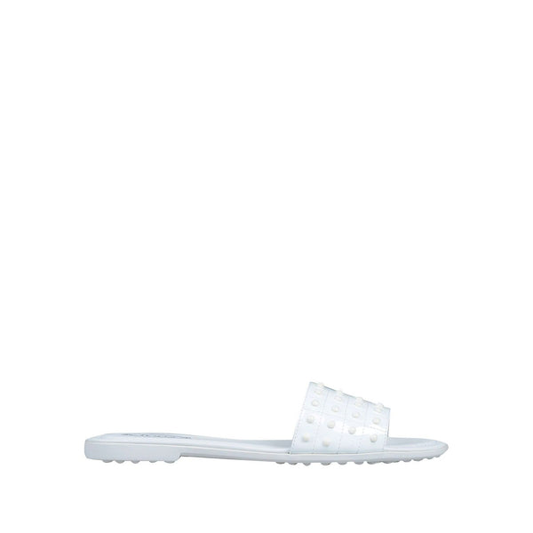 Tod's White leather sandal in white
