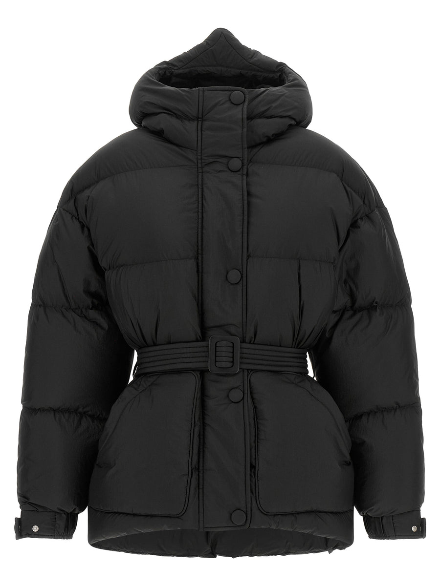 Black Nylon Full-Length Jacket Clothing