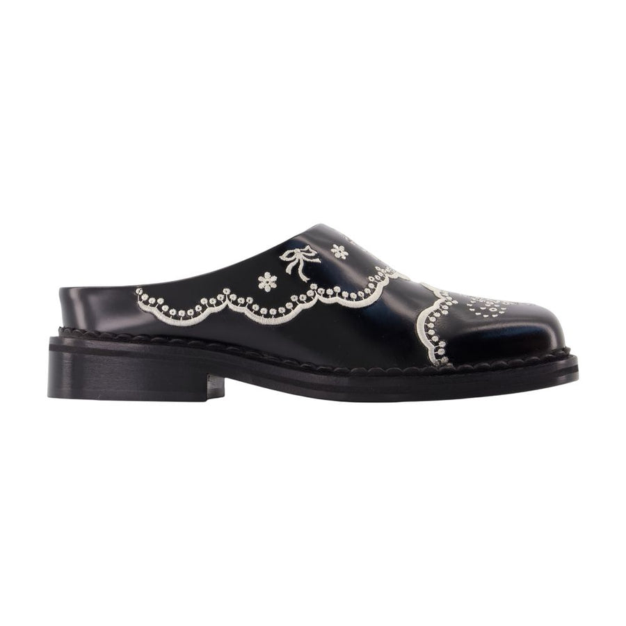 Simone Rocha Calfskin mule in black