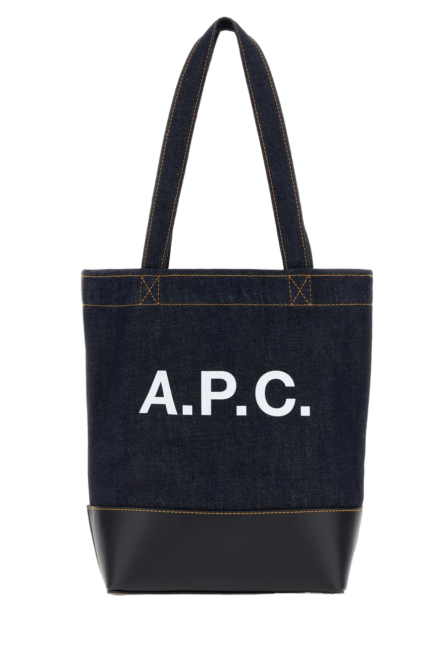 Dark Blue Denim And Leather Axelle Shopping Bag Darknavy Exterior: Fabric Borse A Tracolla