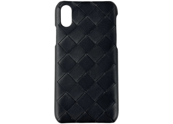Bottega Veneta Leather iphone case in black