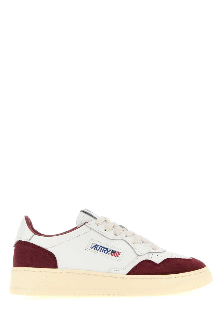 White Leather Medalist Sneakers Sofleasuewhtborgogna