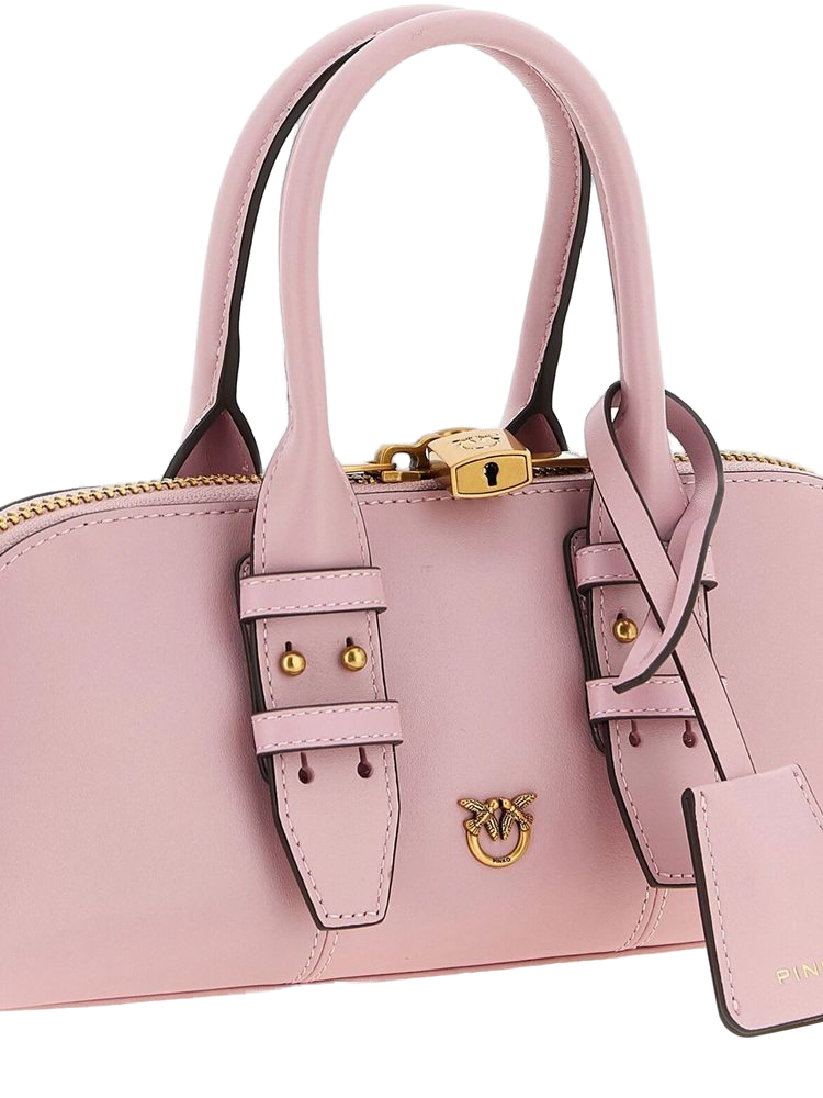Pinko 100% Cow Leather top handle bag in pink