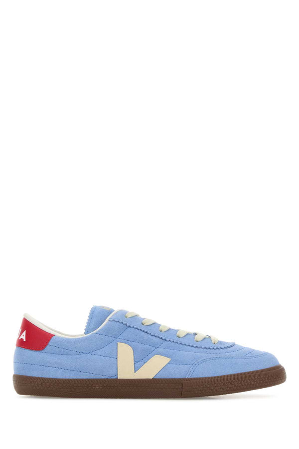 Powder Blue Suede Panenka Sneakers Aquapierrebark