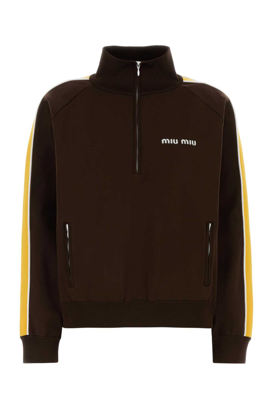 Chocolate Tech Fabric Sweatshirt Moromais Maglieria