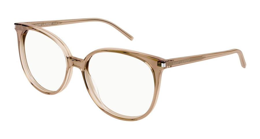 Eyeglasses Saint Laurent Sl 39 007 Brown Transparent 54-16-140 Acetate