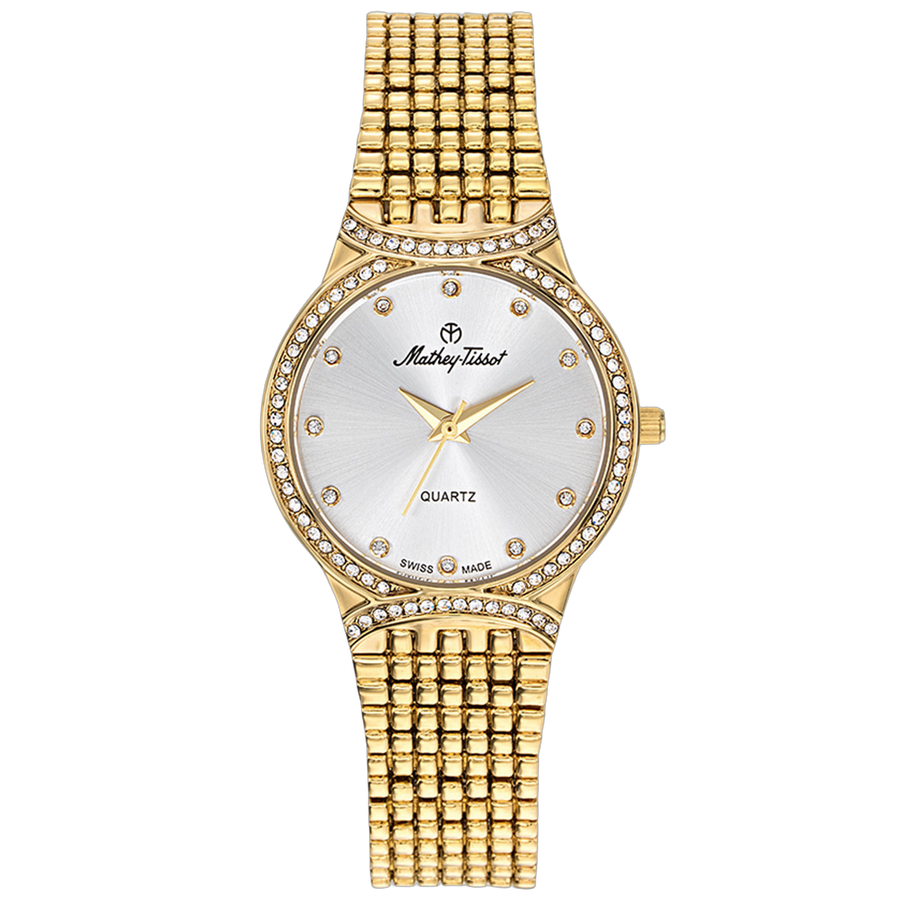 Mathey Tissot Stainless steel case watch in gold