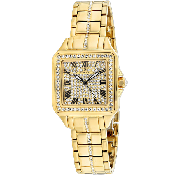 Christian Van Sant Brass case watch in gold