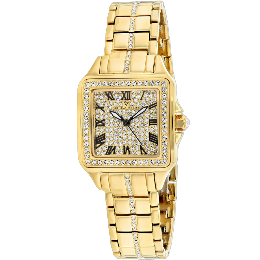 Christian Van Sant Brass case watch in gold