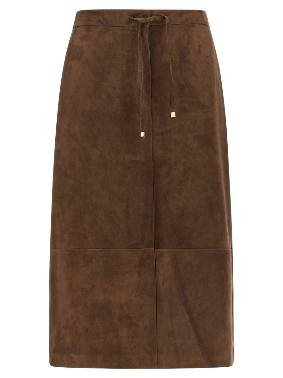'S Max Mara 100% lamb leather skirt in brown