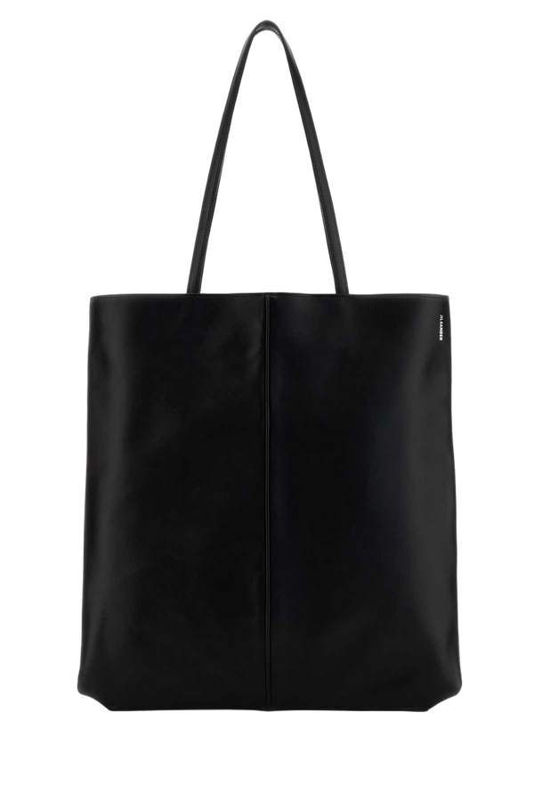 Jil Sander Exterior: 100% Calf Lining: 100% Leather tote bag in black