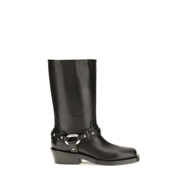 Black Calf Leather Bos Taurus Boots