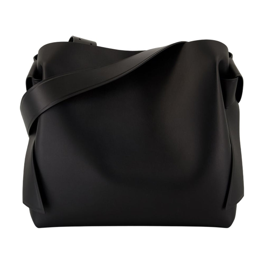Acne Studios calfskin shoulder bag in black