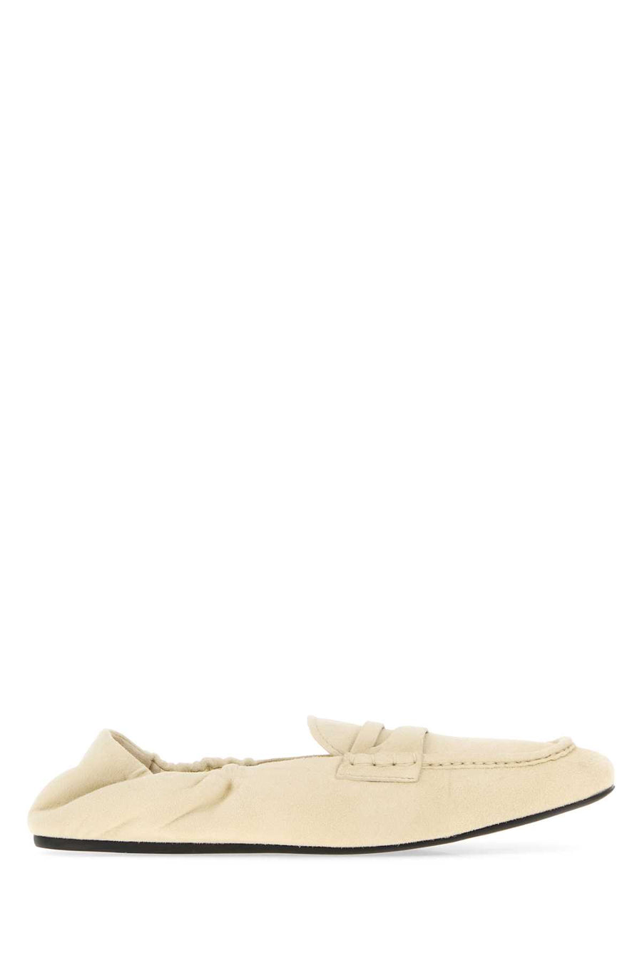 Ivory Suede Loafers Burro Mocassini