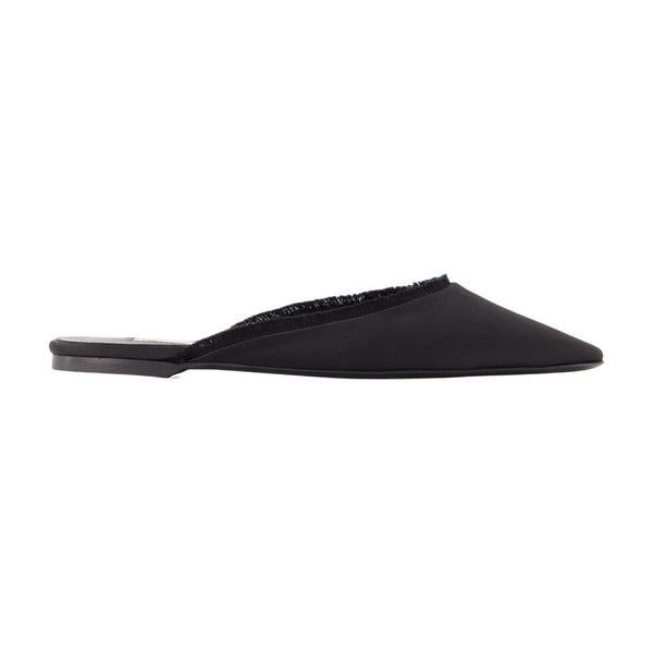 Frayed Lounge Sandales - Toteme Silk Black Shoes / Flat-shoes