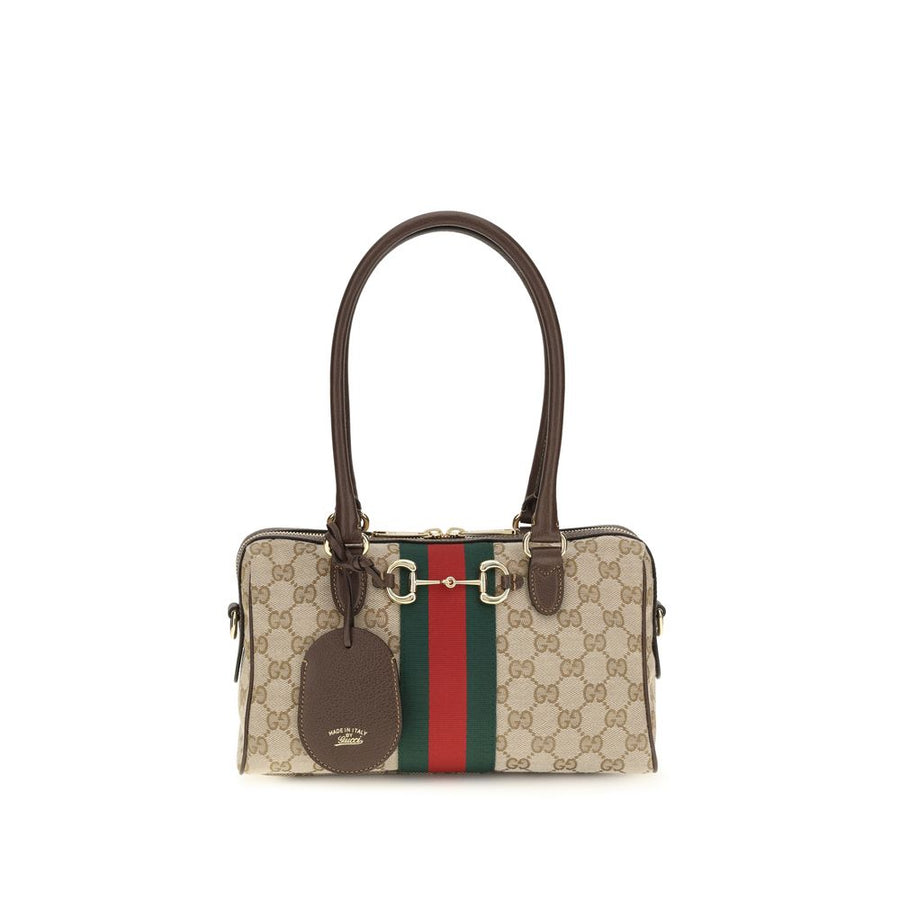 Gucci 80% Fabric shoulder bag in beige