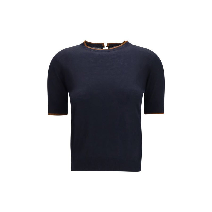 Blue Silk T-Shirt