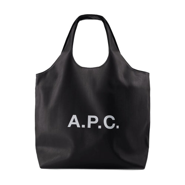 A.P.C. Synthetic leather tote bag in black
