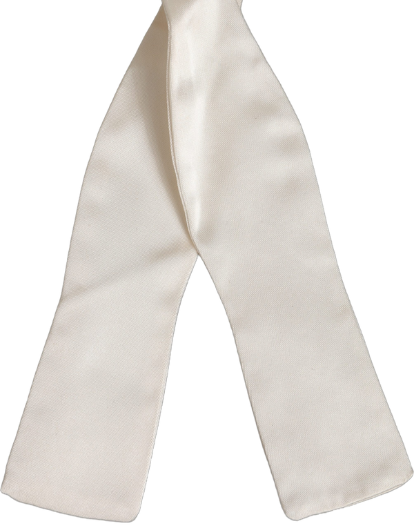 Dolce & Gabbana 100% Silk bow tie in white